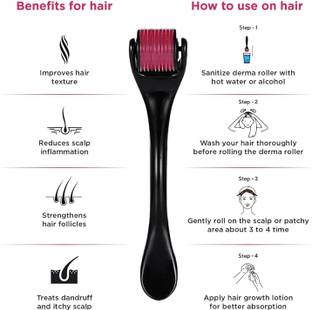 Valuedeal Derma Roller with 540 Titanium Micro Needles for Beard Regrowth| Hair Regrowth