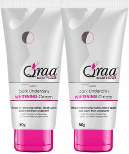 Qraa Advanced Lacto Dark Underarm Whitening Cream (50+50g)
