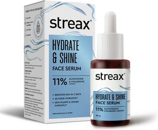 Streax Hydrate & Shine Face Serum with 10% Hyaluronic Acid for Glass Skin Finish
