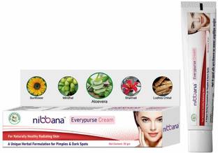 Nibbana Everypurse Cream for Pimples and Dark Spots, Pure Ayurvedic Anti-acne Cream
