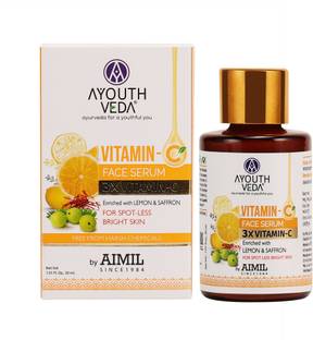 Ayouthveda Vitamin-C Face Serum Enriched With Lemon & Saffron For Spot Less Skin