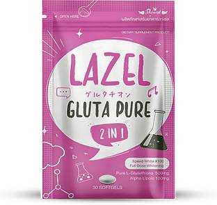LAZEL Gluta Pure 2 in 1 For Skin Brightening & Whitening Capsule (30 Capsule)