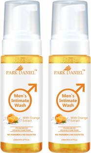 PARK DANIEL Men's Intimate Wash Maintain Ph Balance with Orange Extract Pack of 2 of 150ML