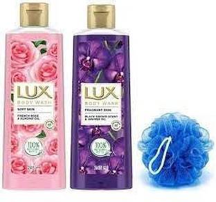 LUX SOFT TOUCH BODYWASH 240ML + FRAGRANT SKIN BODYWASH 240ML WITH LOOFAN
