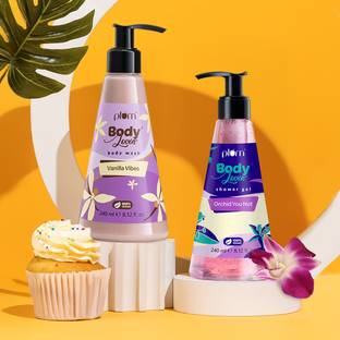 Plum BodyLovin’ Vanilla & Floral Shower Gel Duo | SLS-Free Vanilla & Floral Body Wash