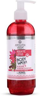 Ayouthveda Aquatic Lotus Body Wash with Rich Blend Of Aloevera,Lotus & Holy Basil|Daily Use