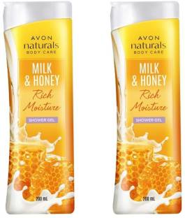 Avon Naturals Milk and Honey Shower Gel (200 ML Each) Pack of 2