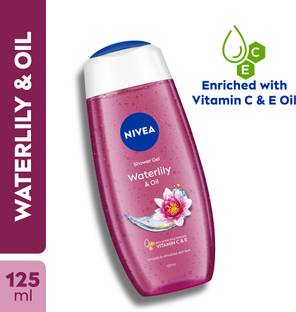 NIVEA Body Wash, Waterlily & Oil Shower Gel, Pampering Care with Refreshing Scent of Waterlily Flower
