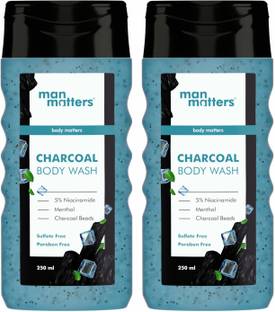 Man Matters Activated Charcoal Body Wash for Men | Skin Brightening Shower Gel | Niacinamide