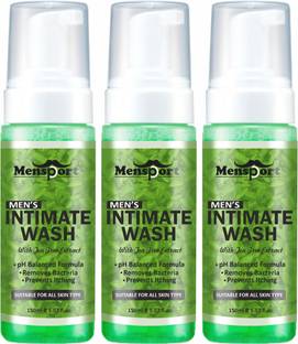 Mensport Intimate Care for Private Parts Men with Tea Tree,Pure & Safe Pack 3 of 150ML
