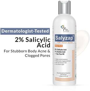 Fixderma 2% Salicylic Acid Salyzap Body Wash For Body Acne, Back, Shoulders, Arms Acne