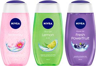 NIVEA Waterlily, Lemon Oil and Power Fruit Shower Gel