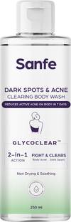 Sanfe Dark Spots & Acne Clearing Body Wash | Prevents Body Acne, Bumpy Skin