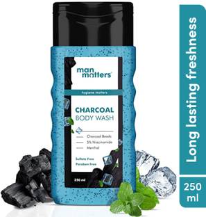 Man Matters Activated Charcoal Body Wash | Instant Freshness & Deep Cleanses | Niacinamide