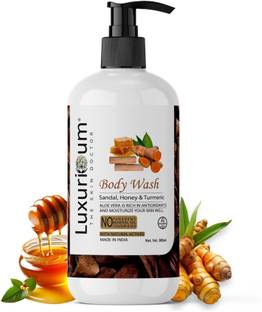 LUXURIOUM Sandal, Honey & Turmeric Extract Body Wash Pump Bottle Long Lasting Fragrance