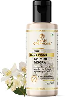 khadi ORGANIQUE Jasmine Mongra Body Wash (Sls & Paraben free) For refreshing relaxing bath with smooth silky skin day after day