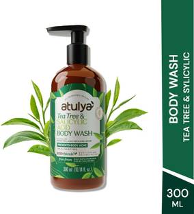 Atulya Tea Tree & Salicylic Acid Body Wash, Paraben & SLS Free | Unclogs Pores -