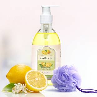 KRSAVN Body Wash, Lemon & Oil Shower Gel, Pampering Care With Refreshing Scent Of Lemon