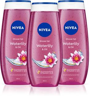 NIVEA Waterlily & Oil Shower Gel, Pampering Care with Refreshing Scent of Flower