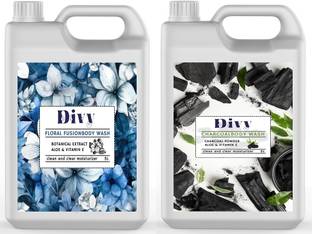 KYORAS SKY CHARCOAL & FLOAWER Body Wash For Women And Men Shower Gel-10 LTR