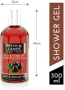Bryan & Candy New York Black Currant and French Vanilla Shower Gel (300ml) and Essential Oils. Gentle, Moisturizing Body Wash for Soft, Supple Skin