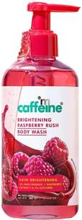 mCaffeine Brightening Raspberry Rush Body Wash, Brighter Skin with Fruity Raspberry Aroma