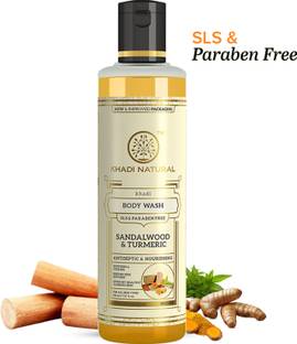KHADI NATURAL Sandalwood & Turmeric Body Wash For Gently Cleanses & Moisturizes