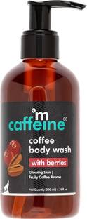mCaffeine Coffee Body Wash with Berries | De-Tan & Deep Cleanse Shower Gel | Berry Aroma