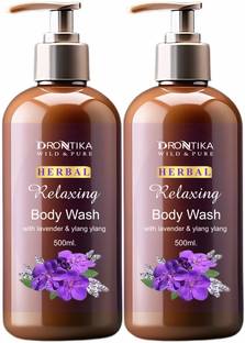 DRONTIKA WILD & PURE Lavender & Ylang Ylang Body Wash Shower Gel, Moisturized Skin & Radiant Glow