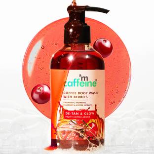 mCaffeine Coffee Body Wash with Berries | De-Tan & Deep Cleanse Shower Gel | Glowing Skin