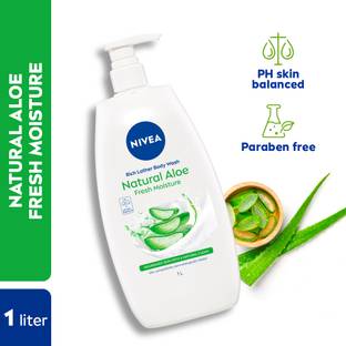 NIVEA Natural Aloe Body Wash enriched | Vitamin C & E Oils for Fresh & Healthy Skin