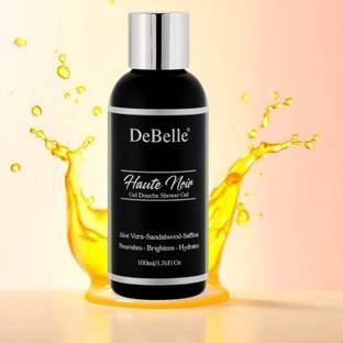 DeBelle Gel Douche Shower Gel | Haute Noir | Rose Water, Saffron, Sandalwood Oil|