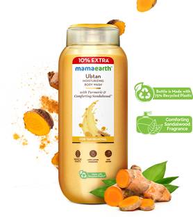 Mamaearth Ubtan Moisturizing Body Wash with Turmeric & Saffron for Tan Removal