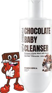 nina dorada Chocolate Baby Shampoo and Body Wash|No Harsh Chemicals|Nourishing|Ph 5.5