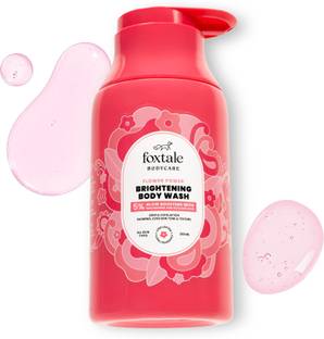 Foxtale De-Tan Brightening Body Wash with Glycolic Acid & Niacinamide for Glowing Skin