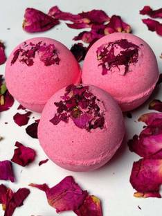 Aaranyam Rose Petals Natural With Aromatic Fragrance Bath Balls (Pack of 3)