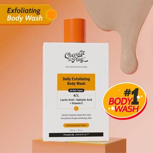 Chemist at Play Exfoliating Body Wash - Lactic Acid, Salicylic Acid | Shower Gel for Women & Men