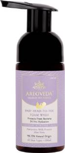 Areoveda Baby Head To Toe Foam Wash With PENTAVITIN, pH 5.5, 24 Hrs Hydration, Tear Free