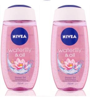 NIVEA Shower Gel - Waterlily & Oil, 250ml (Pack of 2)