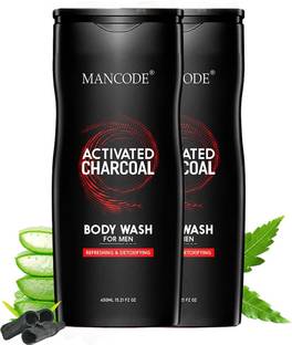 MANCODE Activated Charcoal Body Wash for Men, 450ml each, PACK OF 2