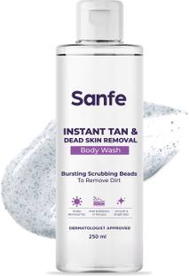 Sanfe Instant Tan & Dead Skin Removal Exfoliating Body Wash |Smooth