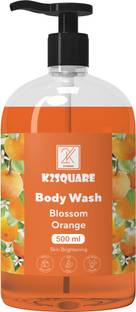 K2SQUARE Silky Smooth Body Wash, Peach & Orange Blossom Scent,