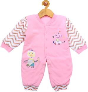 ICABLE Baby Boys & Baby Girls Pink Bodysuit