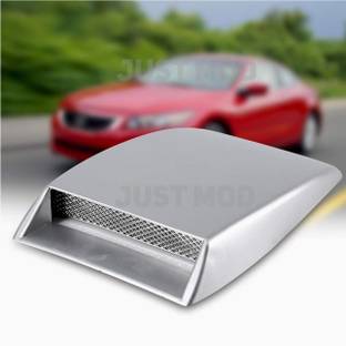 JUST MOD Bonnet Air Vent Cover Universal Car Decorative Air Flow Intake Scoop Hood-Silver Boonet Scoop