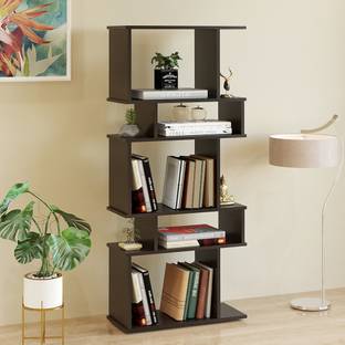 FURNEASER Adison Bookshelf Display Rack, Engineered Wood Semi-Open Book Shelf