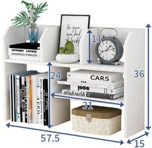 UniShop Unishop Small Bookshelf on The Table Engineered Wood Open Book Shelf