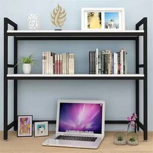 Indian Decor 45603 Monitor Mount Desk Stationery Organiser Metal Desktop Shelf Frame Rack Metal Semi-Open Book Shelf