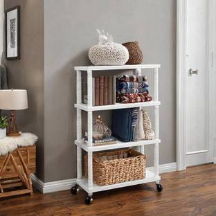 YouCopia Plastic 6 Dish Organizer Showcase rack for home Plastic Open Book Shelf