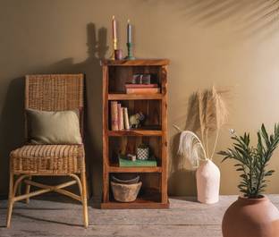 Angel Furniture Sheesham Wood Solid Wood Open Book Shelf