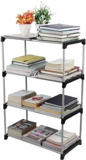 LOTSPEK 4 layer bookcase for bookself for home plastic bookshelf rack Plastic Open Book Shelf